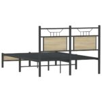vidaXL Posteľný rám bez matraca dub sonoma 120x200 cm kompozitné drevo – Obrázok 8