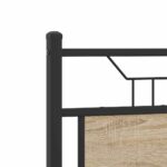 vidaXL Posteľný rám bez matraca dub sonoma 120x200 cm kompozitné drevo – Obrázok 9