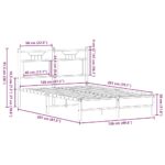vidaXL Posteľný rám bez matraca dub sonoma 120x200 cm kompozitné drevo – Obrázok 11