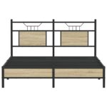 vidaXL Posteľný rám bez matraca dub sonoma 137x190 cm kompozitné drevo – Obrázok 6