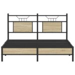 vidaXL Posteľný rám bez matraca dub sonoma 140x190 cm kompozitné drevo – Obrázok 6