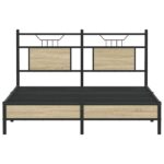 vidaXL Posteľný rám bez matraca dub sonoma 150x200 cm kompozitné drevo – Obrázok 6