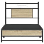 vidaXL Posteľný rám bez matraca dub sonoma 90x190 cm kompozitné drevo – Obrázok 6