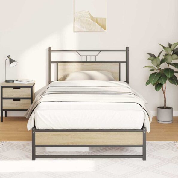 VXL8721158681881_g_en_hd_2.jpg vidaXL Posteľný rám bez matraca dub sonoma 100x200 cm kompozitné drevo – Obrázok 4