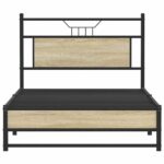 vidaXL Posteľný rám bez matraca dub sonoma 100x200 cm kompozitné drevo – Obrázok 6