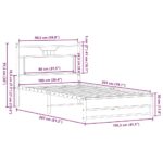 vidaXL Posteľný rám bez matraca dub sonoma 100x200 cm kompozitné drevo – Obrázok 11