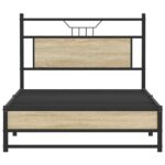 vidaXL Posteľný rám bez matraca dub sonoma 107x203 cm kompozitné drevo – Obrázok 6