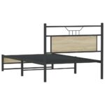 vidaXL Posteľný rám bez matraca dub sonoma 107x203 cm kompozitné drevo – Obrázok 8