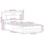 vidaXL Posteľný rám bez matraca dub sonoma 107x203 cm kompozitné drevo – Obrázok 11