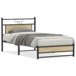 vidaXL Posteľný rám bez matraca dub sonoma 107x203 cm kompozitné drevo