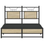 vidaXL Posteľný rám bez matraca dub sonoma 120x190 cm kompozitné drevo – Obrázok 6