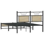 vidaXL Posteľný rám bez matraca dub sonoma 120x190 cm kompozitné drevo – Obrázok 8