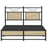 vidaXL Posteľný rám bez matraca dub sonoma 120x200 cm kompozitné drevo – Obrázok 6