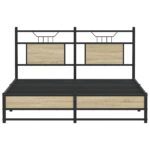 vidaXL Posteľný rám bez matraca dub sonoma 137x190 cm kompozitné drevo – Obrázok 6