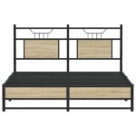 vidaXL Posteľný rám bez matraca dub sonoma 140x190 cm kompozitné drevo – Obrázok 6
