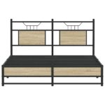 vidaXL Posteľný rám bez matraca dub sonoma 150x200 cm kompozitné drevo – Obrázok 6