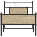 vidaXL Posteľný rám bez matraca dub sonoma 75x190 cm kompozitné drevo – Obrázok 6