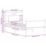 vidaXL Posteľný rám bez matraca dub sonoma 75x190 cm kompozitné drevo – Obrázok 11