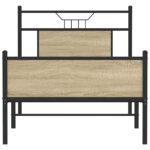 vidaXL Posteľný rám bez matraca dub sonoma 80x200 cm kompozitné drevo – Obrázok 6