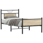 vidaXL Posteľný rám bez matraca dub sonoma 90x190 cm kompozitné drevo