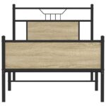 vidaXL Posteľný rám bez matraca dub sonoma 90x200 cm kompozitné drevo – Obrázok 6