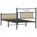 vidaXL Posteľný rám bez matraca dub sonoma 90x200 cm kompozitné drevo – Obrázok 8