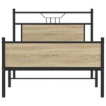 vidaXL Posteľný rám bez matraca dub sonoma 100x190 cm kompozitné drevo – Obrázok 6