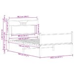 vidaXL Posteľný rám bez matraca dub sonoma 100x190 cm kompozitné drevo – Obrázok 11
