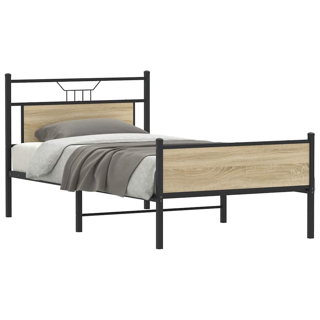 VXL8721158682055_m_en_hd_1.jpg vidaXL Posteľný rám bez matraca dub sonoma 100x190 cm kompozitné drevo – Obrázok 1