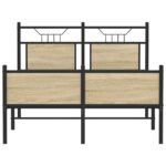 vidaXL Posteľný rám bez matraca dub sonoma 120x200 cm kompozitné drevo – Obrázok 6