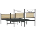 vidaXL Posteľný rám bez matraca dub sonoma 120x200 cm kompozitné drevo – Obrázok 8