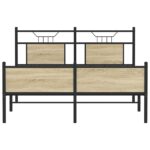 vidaXL Posteľný rám bez matraca dub sonoma 137x190 cm kompozitné drevo – Obrázok 6
