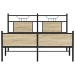 vidaXL Posteľný rám bez matraca dub sonoma 140x190 cm kompozitné drevo – Obrázok 6