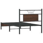 vidaXL Posteľný rám bez matraca hnedý dub 75x190 cm kompozitné drevo – Obrázok 8