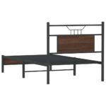 vidaXL Posteľný rám bez matraca hnedý dub 90x190 cm kompozitné drevo – Obrázok 8