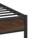 vidaXL Posteľný rám bez matraca hnedý dub 90x190 cm kompozitné drevo – Obrázok 10