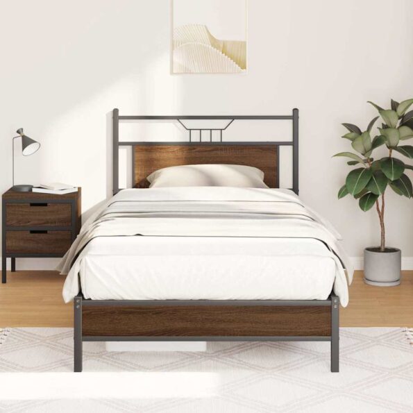 VXL8721158682246_g_en_hd_3.jpg vidaXL Posteľný rám bez matraca hnedý dub 100x200 cm kompozitné drevo – Obrázok 5