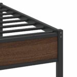 vidaXL Posteľný rám bez matraca hnedý dub 100x200 cm kompozitné drevo – Obrázok 10