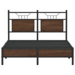 vidaXL Posteľný rám bez matraca hnedý dub 120x200 cm kompozitné drevo – Obrázok 6