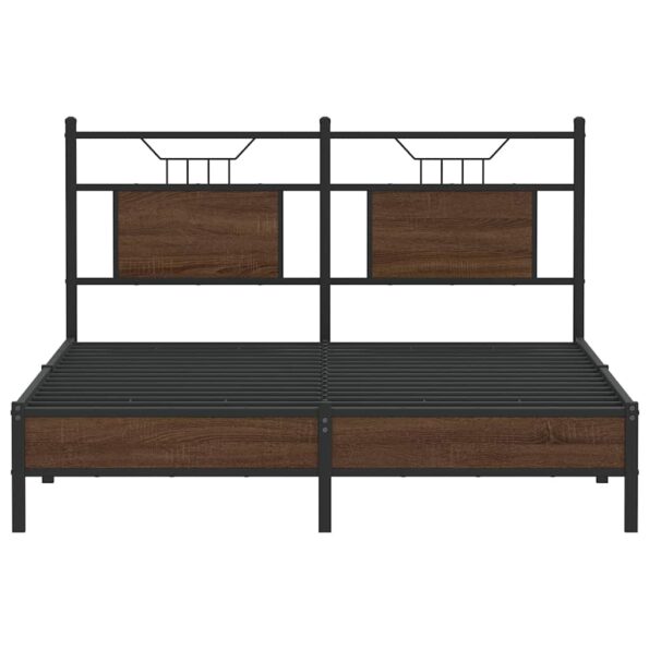 vidaXL Posteľný rám bez matraca hnedý dub 150x200 cm kompozitné drevo – Obrázok 6