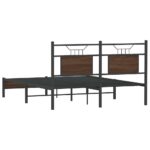 vidaXL Posteľný rám bez matraca hnedý dub 150x200 cm kompozitné drevo – Obrázok 8