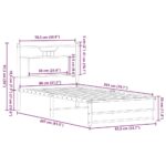 vidaXL Posteľný rám bez matraca hnedý dub 80x200 cm kompozitné drevo – Obrázok 11