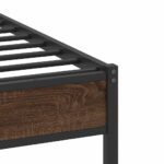 vidaXL Posteľný rám bez matraca hnedý dub 90x190 cm kompozitné drevo – Obrázok 10