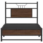 vidaXL Posteľný rám bez matraca hnedý dub 90x200 cm kompozitné drevo – Obrázok 6