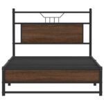 vidaXL Posteľný rám bez matraca hnedý dub 100x200 cm kompozitné drevo – Obrázok 6