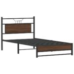 VidaXL Rám postele bez matraca Dub hnedý 107x203 cm – Obrázok 3