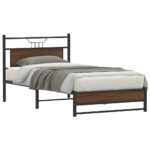 VidaXL Rám postele bez matraca Dub hnedý 107x203 cm