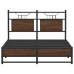 vidaXL Posteľný rám bez matraca hnedý dub 120x190 cm borovicový masív – Obrázok 6