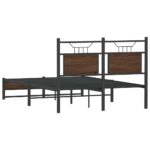 vidaXL Posteľný rám bez matraca hnedý dub 120x200 cm kompozitné drevo – Obrázok 8