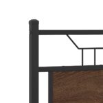 vidaXL Posteľný rám bez matraca hnedý dub 120x200 cm kompozitné drevo – Obrázok 9